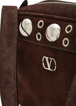 Nellcôte studded suede cross-body bag