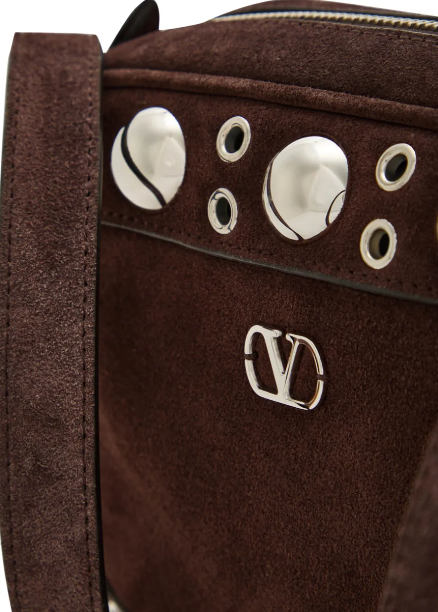 Nellcôte studded suede cross-body bag