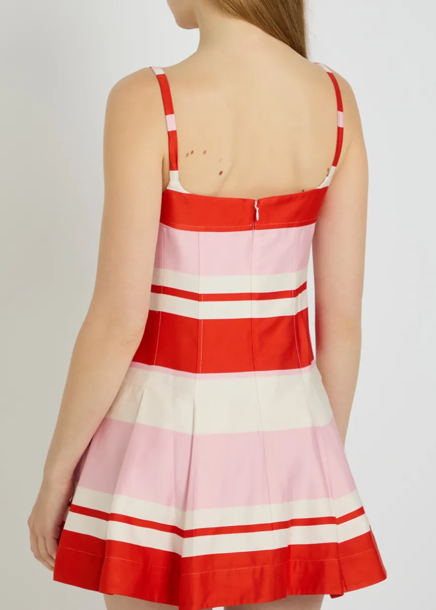 Nelly striped woven mini dress