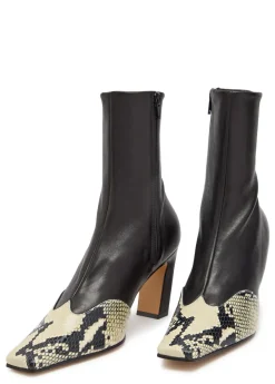 Nevada 85 python-effect leather ankle boots
