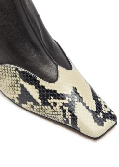 Nevada 85 python-effect leather ankle boots