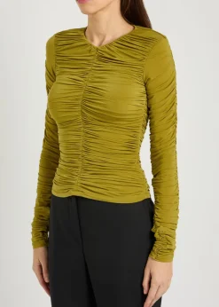 Nevin ruched stretch-jersey top