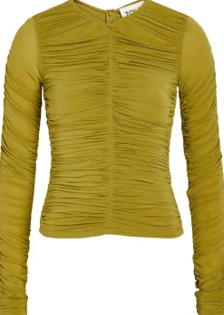 Nevin ruched stretch-jersey top