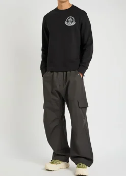 New Badge logo-print cotton sweatshirt