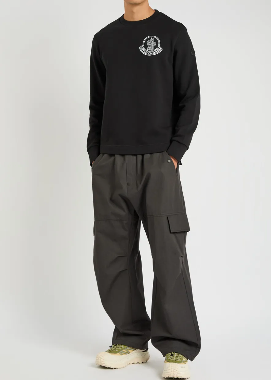 New Badge logo-print cotton sweatshirt