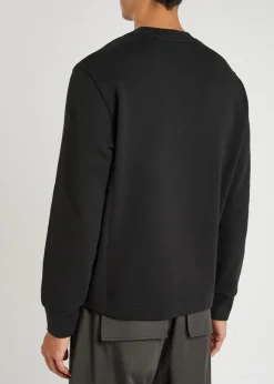 New Badge logo-print cotton sweatshirt