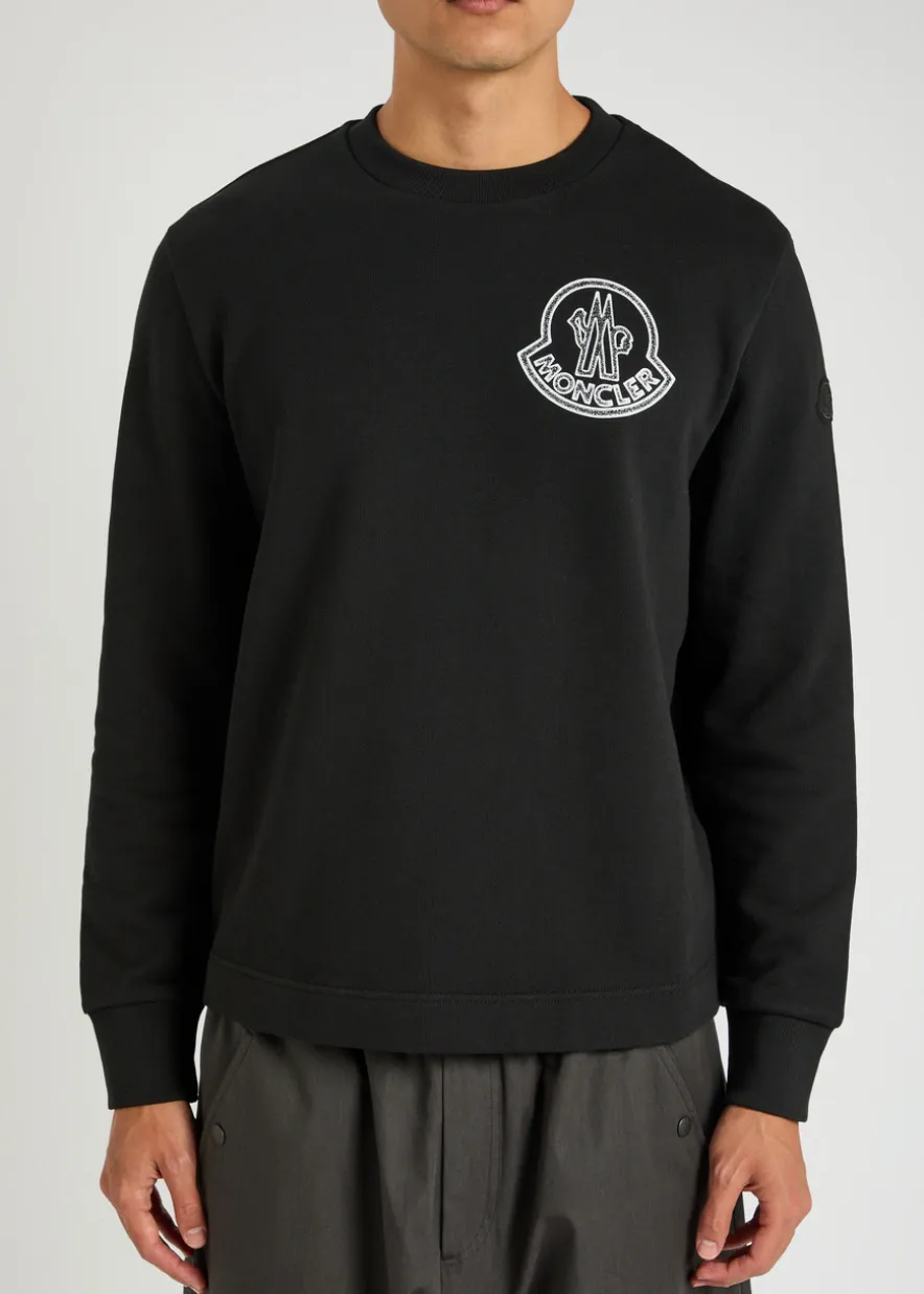 New Badge logo-print cotton sweatshirt