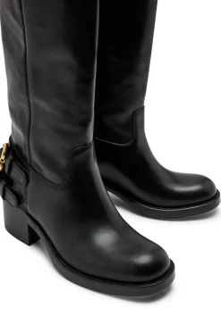 New Bikers 70 leather knee-high boots