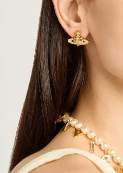 New Diamante Heart stud earrings