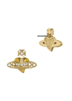 New Diamante Heart stud earrings