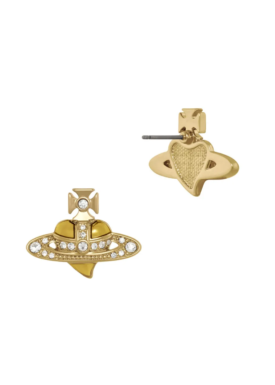 New Diamante Heart stud earrings