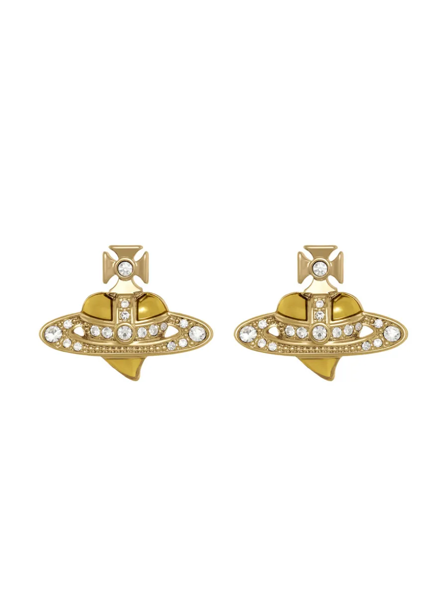 New Diamante Heart stud earrings