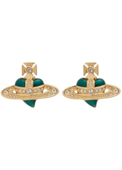 New Diamante Heart stud earrings