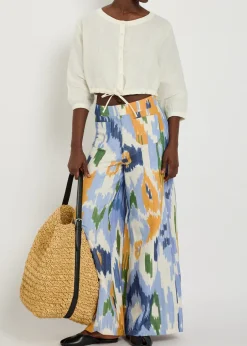 New Jinny cropped linen top