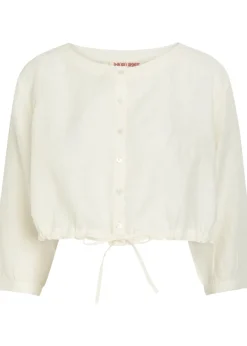 New Jinny cropped linen top