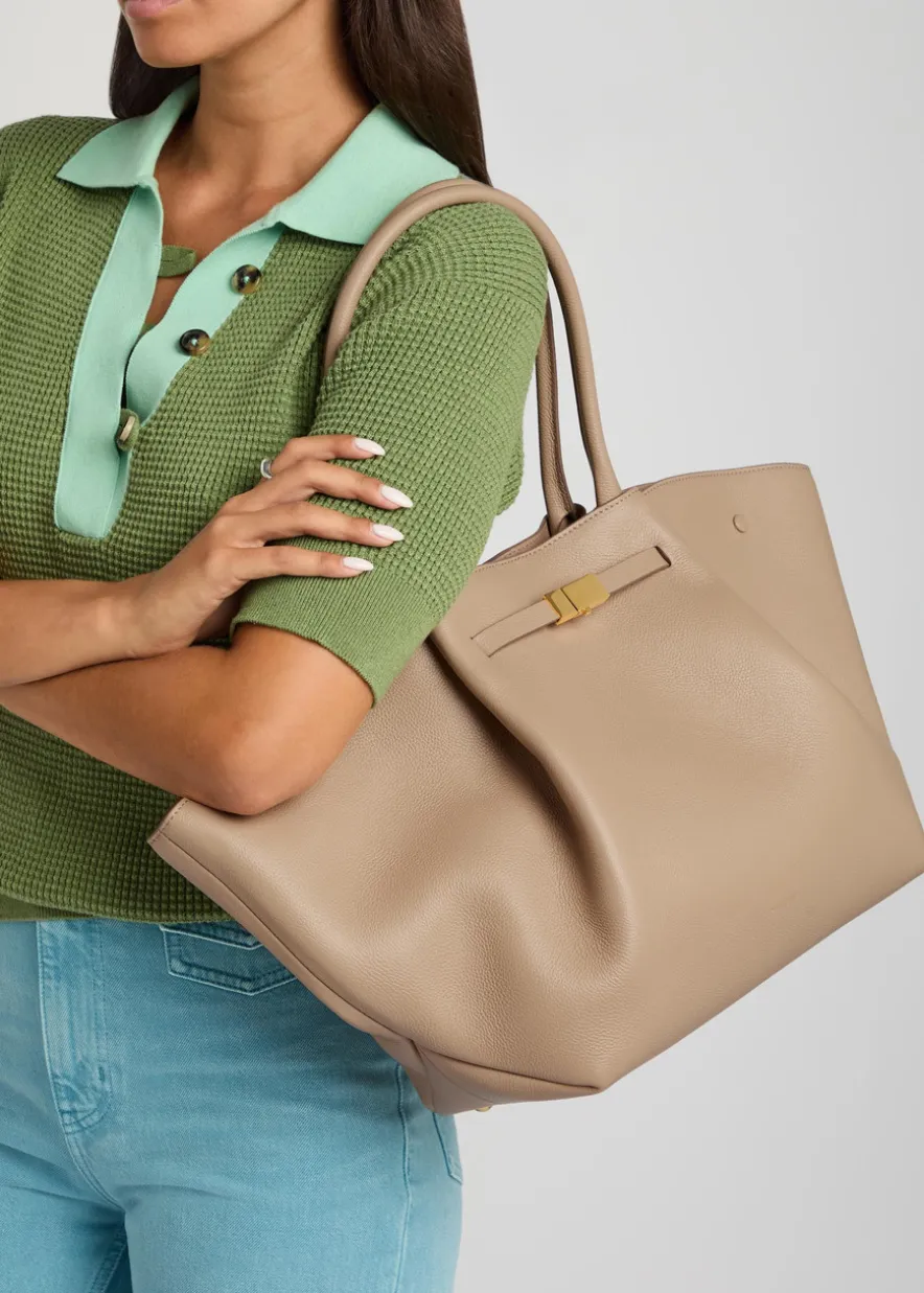 New York grained leather tote