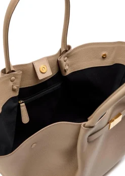 New York grained leather tote