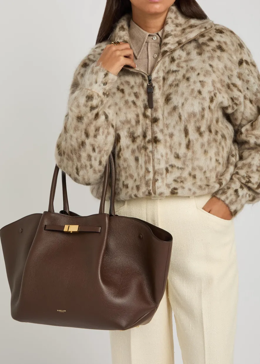 New York grained leather tote