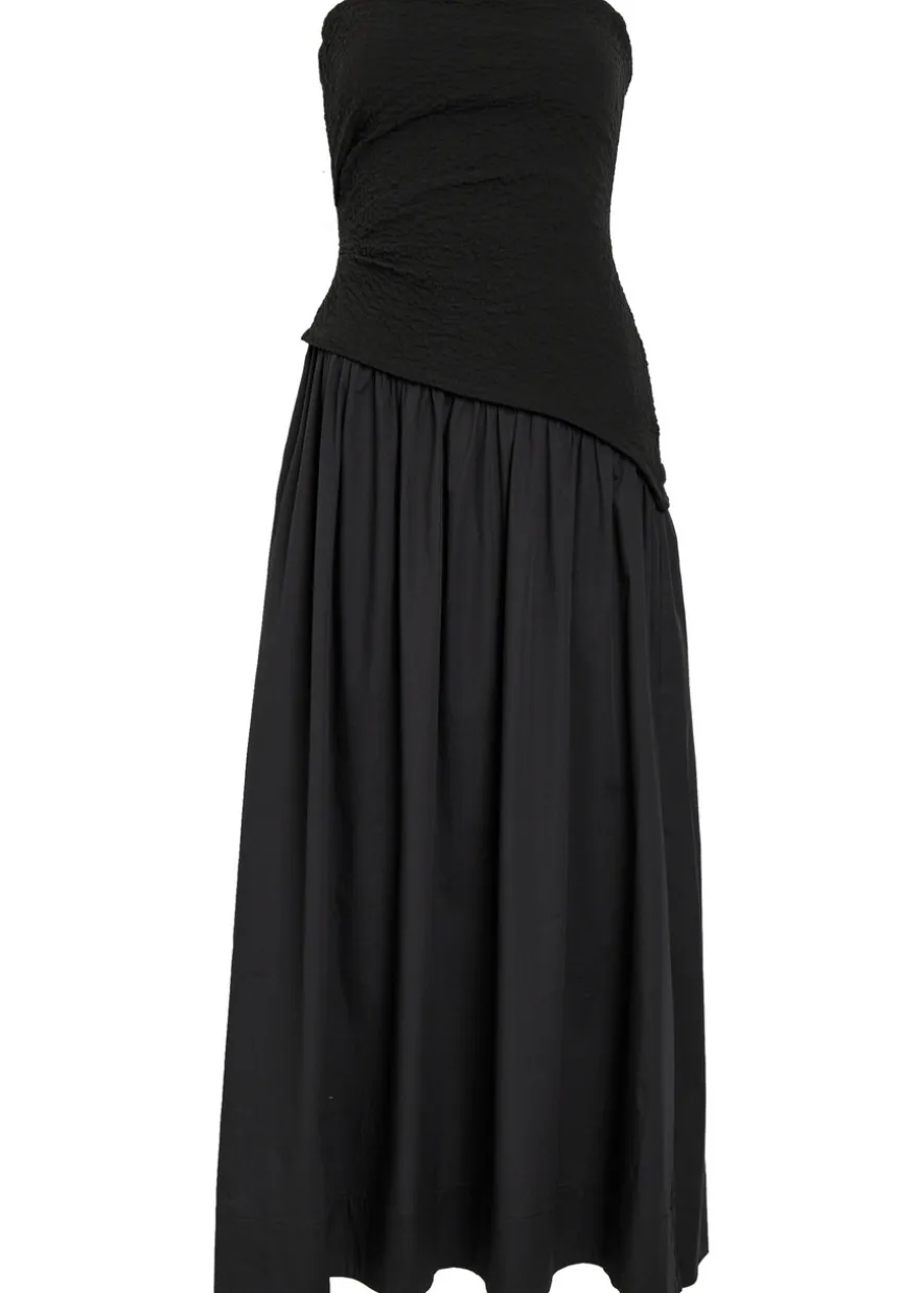 Nia strapless stretch-cotton midi dress