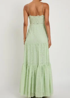 Nicky embroidered tiered chiffon maxi dress