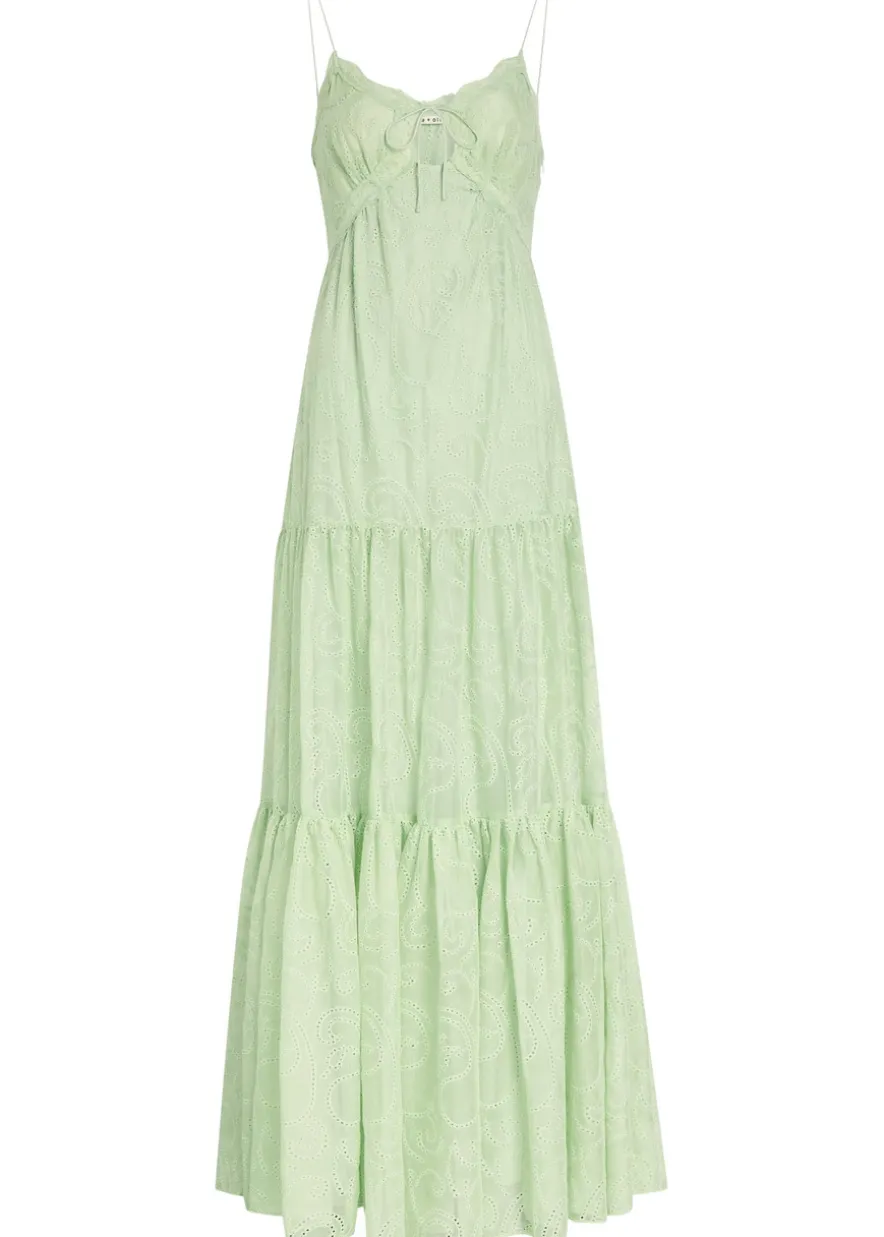Nicky embroidered tiered chiffon maxi dress