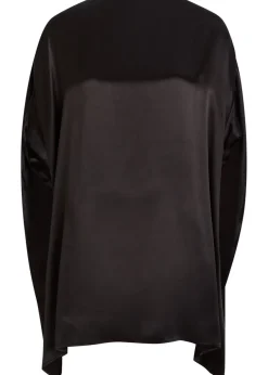 Nicla draped asymmetric satin mini dress