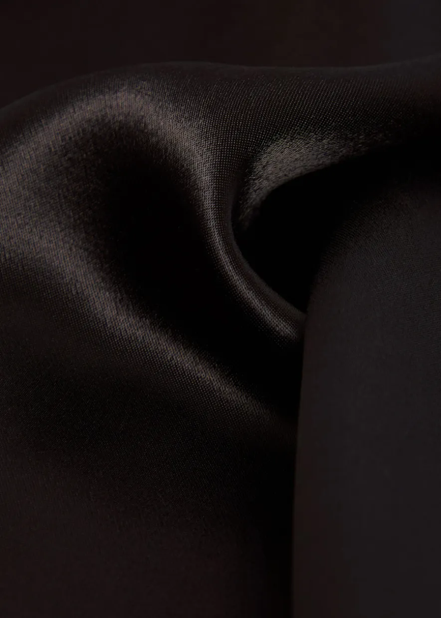 Nicla draped asymmetric satin mini dress