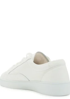Nico panelled grained leather sneakers