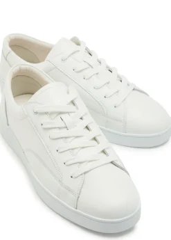 Nico panelled grained leather sneakers