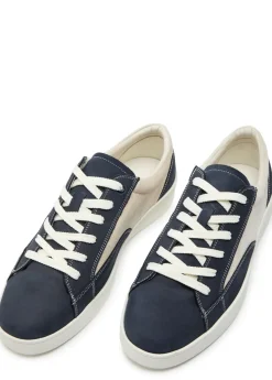Nico panelled grained leather sneakers