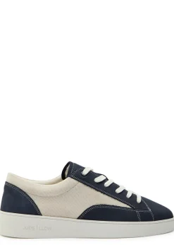 Nico panelled grained leather sneakers