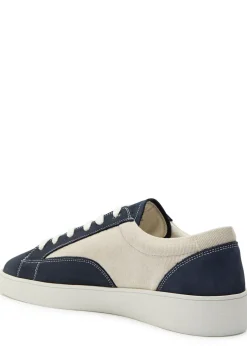 Nico panelled grained leather sneakers