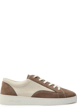 Nico panelled grained leather sneakers