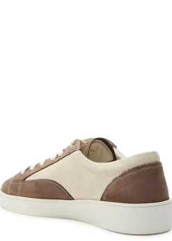 Nico panelled grained leather sneakers