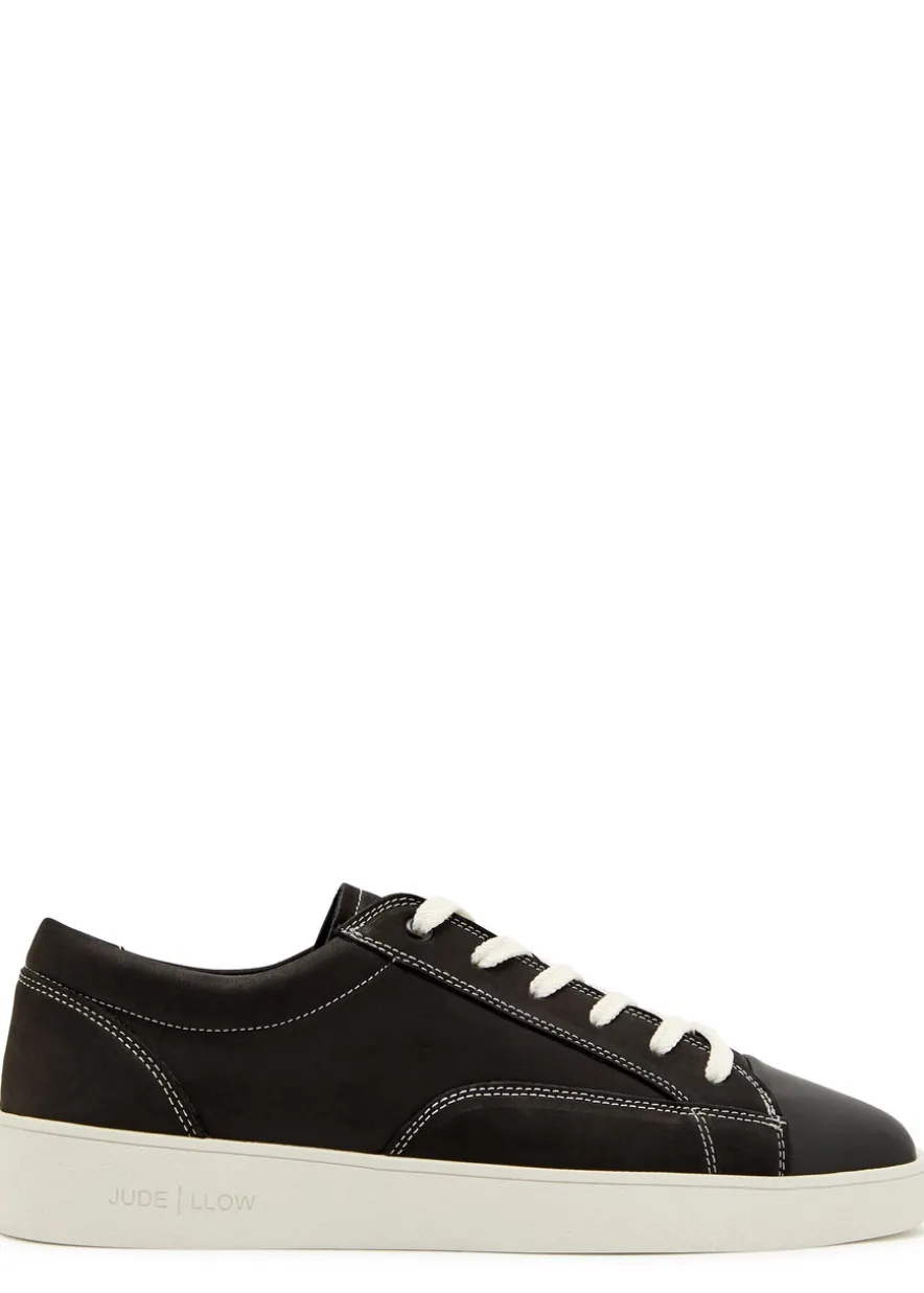 Nico panelled nubuck leather sneakers
