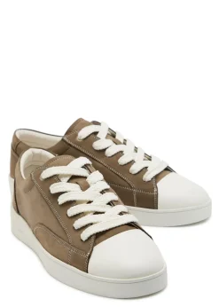 Nico panelled nubuck leather sneakers