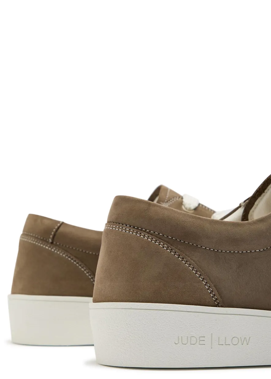 Nico panelled nubuck leather sneakers