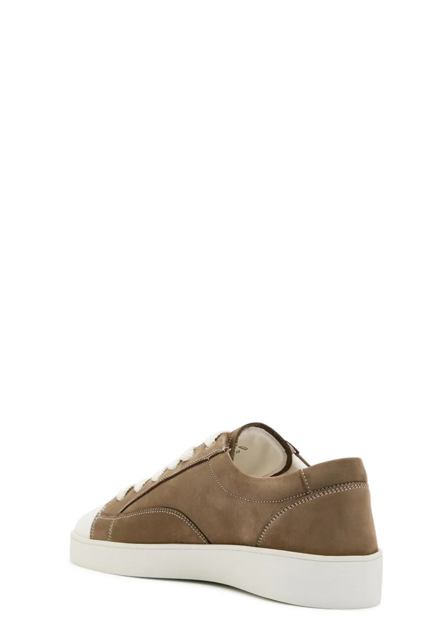 Nico panelled nubuck leather sneakers