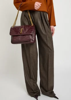 Niki medium patent leather shoulder bag