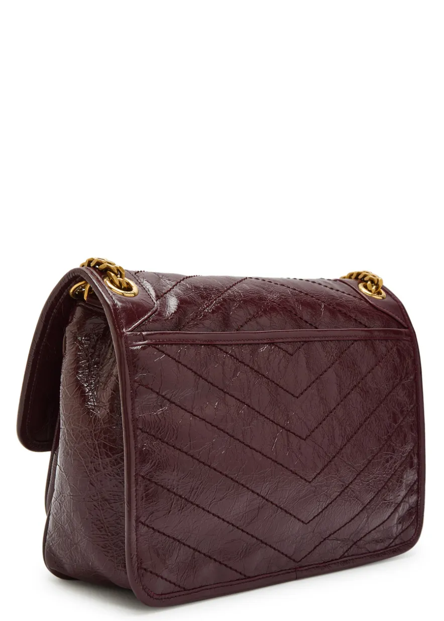 Niki medium patent leather shoulder bag