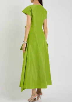 Nila twisted taffeta midi dress