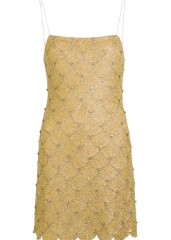 Nina scalloped embellished mini dress