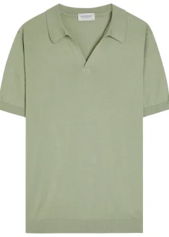 Noah fine-knit cotton polo shirt