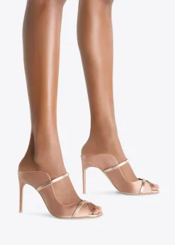 Noah 90 satin heeled sandals