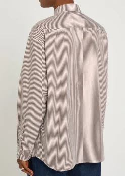 Nolan striped cotton-poplin shirt