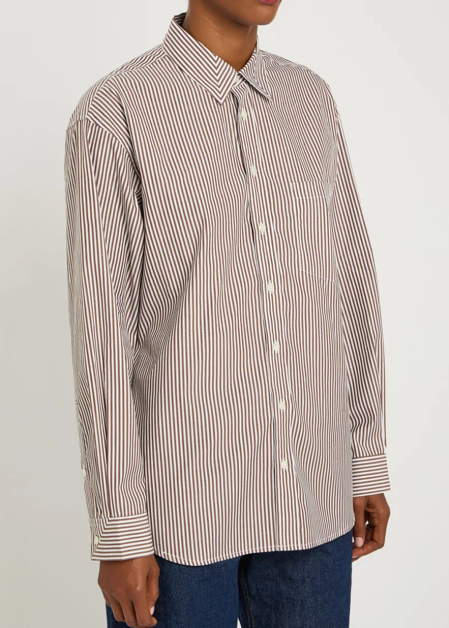 Nolan striped cotton-poplin shirt