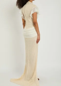 Noor ruffled lace maxi dress