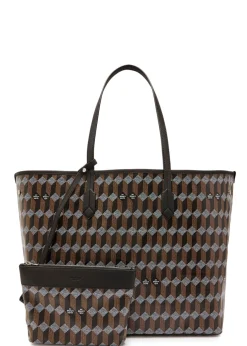 No.55 printed leather tote