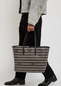 No.55 printed leather tote