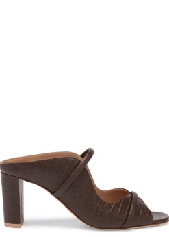 Norah 70 embossed leather heeled sandals